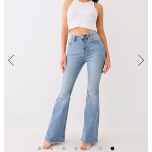True Religion Light Blue Flare Jeans